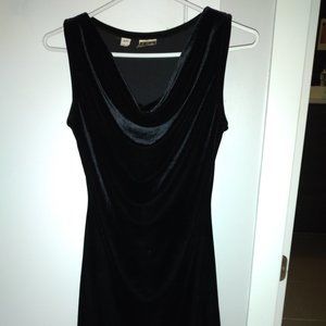 Vintage 90s Black Velvet Cocktail Dress